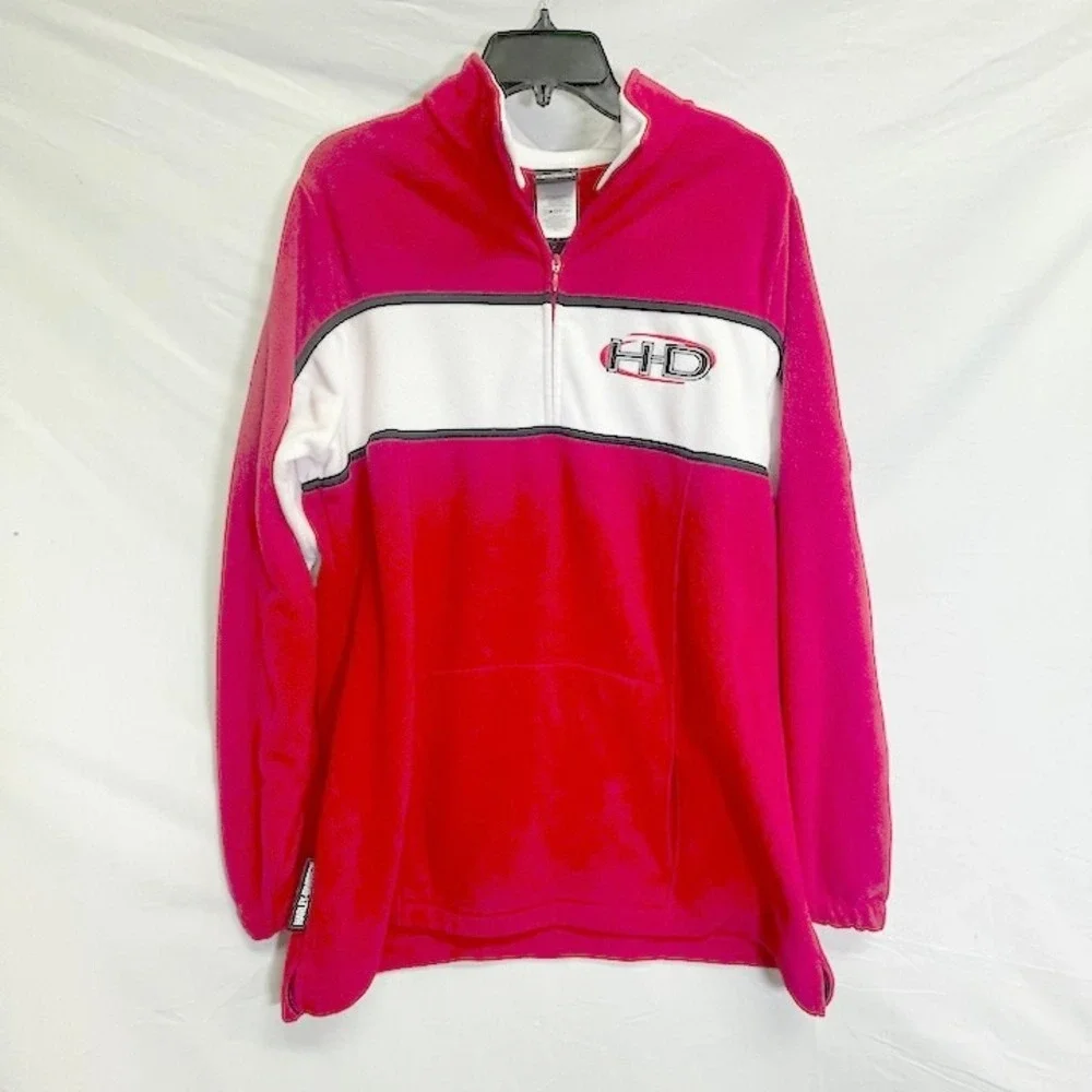Harley Davidson Greenville South Carolina 1/4 Zip Fleece Pullover Red 2X